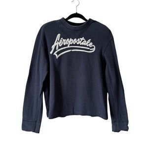 Aeropostale Men’s Waffle Knit Long Sleeve Blue T-Shirt XL